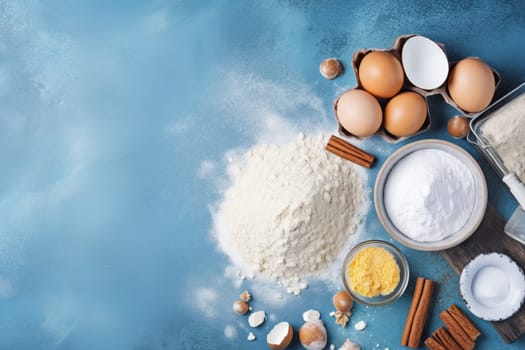 Healthy baking ingredients sugar. Cooked view. Generate Ai