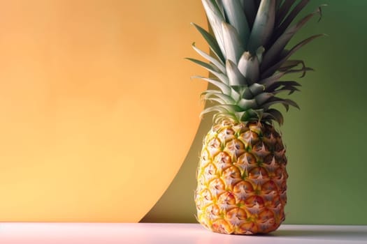 Fresh pineapple. Tropical sweet dessert. Generate Ai