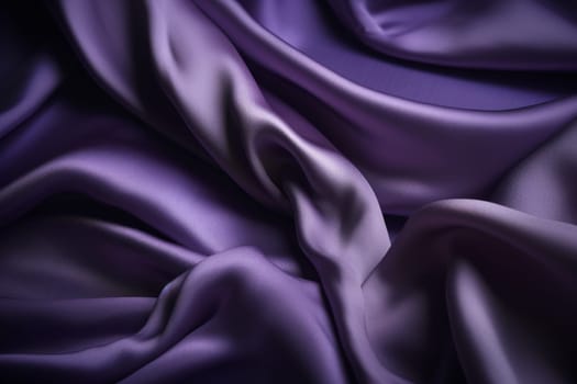 Purple shiny silk. Abstract texture. Generate Ai