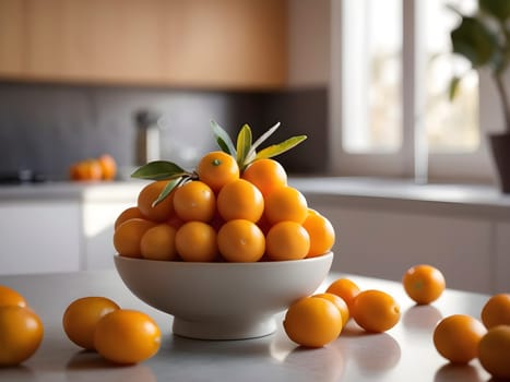 Golden Glow: Kumquat in Focus, Bathed in Afternoon Kitchen Warmth.