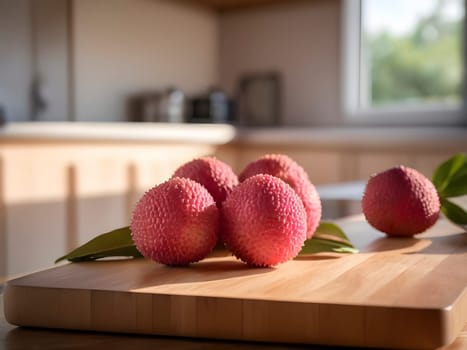 Kitchen Harmony: Lychee Perfection Bathed in Afternoon Sunlight.