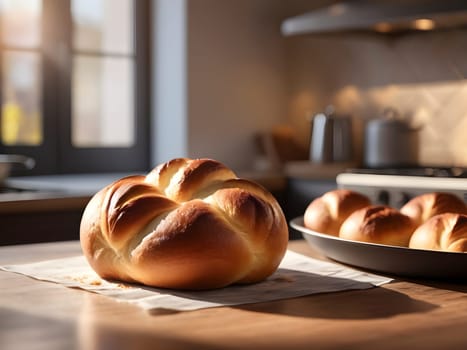 Brioche Bliss. A Sunlit Afternoon in the Cozy Kitchen.