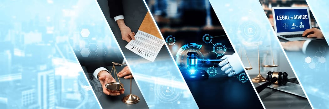 AI rules and law concept enforce to control AI artificial intelligence social responsibility and ensure fairness and transparency in usage of NLP generative AI to comply with international regulation