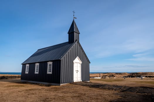Budakirkja Black Church of Iceland in Spring