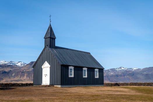 Budakirkja Black Church of Iceland in Spring