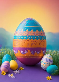 Easter Greeting Card. generative ai high quality