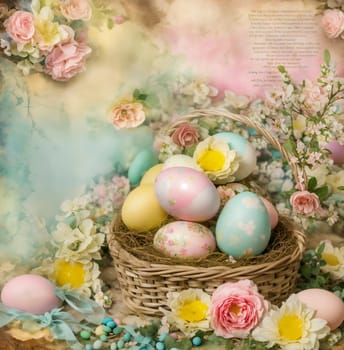 Easter Greeting Card. generative ai high quality