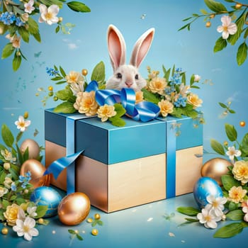 Easter Greeting Card. generative ai high quality