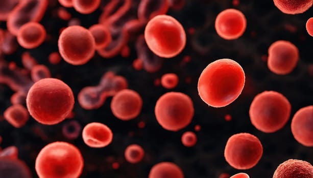 Red blood cells. Generative AI. High quality photo