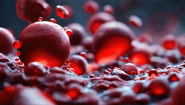 Red blood cells. Generative AI. High quality photo