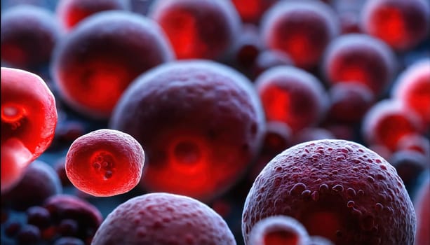 Red blood cells. Generative AI. High quality photo