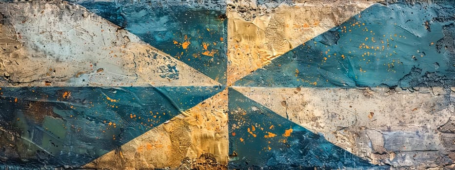 Vintage texture of the scotland flag painted on a weathered wall with peeling paint and grunge elements