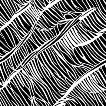 This black and white photo captures the intricate details of a seamless pattern.