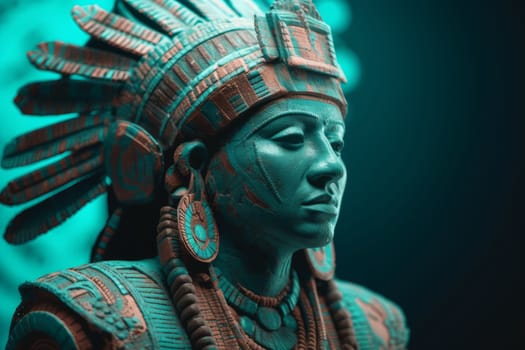 Native american statue. Indian art. Generate Ai