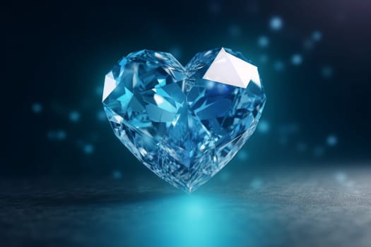New heart shaped diamond. Carat gemstone. Generate Ai