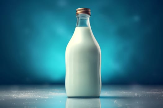 Bottle of milk. White dairy food. Generate Ai