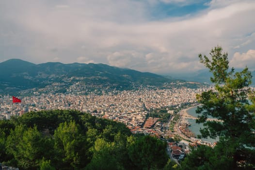 Alanya city, Turkey, view from red tower