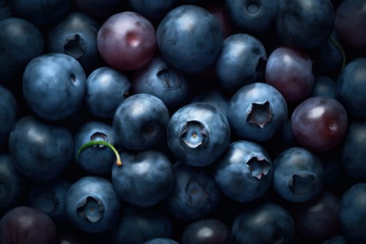 Blueberrry backround. Fresh eco food. Generate Ai