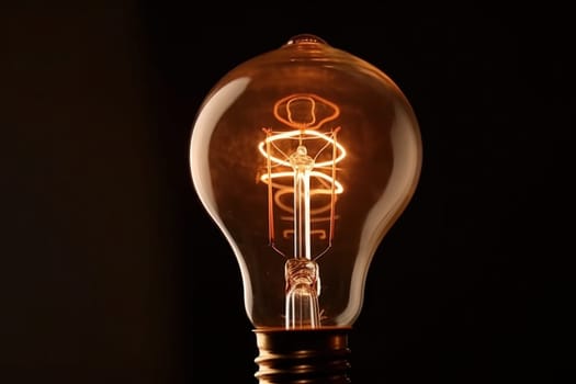 Edisson bulb. Retro filament lamp. Generate Ai