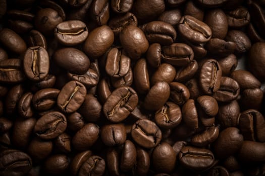 Coffee beans background. Cafe seed. Generate Ai
