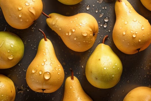 Fresh eco pears. Color healthy. Generate Ai