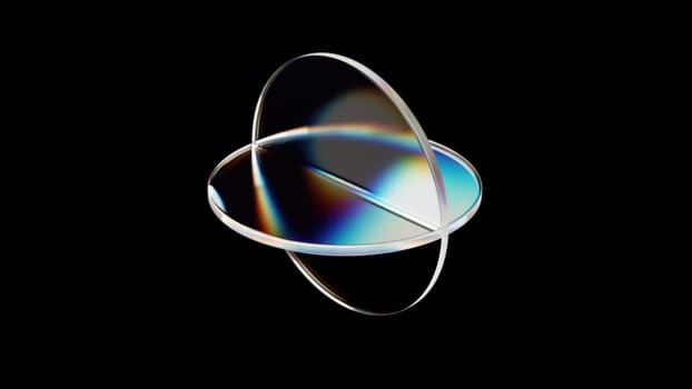 Glossy dispersion circles. Computer generated 3d render