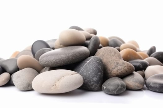 River stones. Stack nature garden. Generate Ai