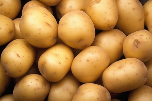 Organic potatoes background. Natural farm diet. Generate Ai