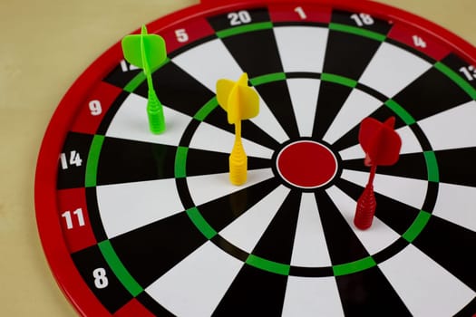 Darts in the target, safe dartboard with magnet for children, aiming at target to get points