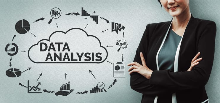 Data Analysis for Business and Finance Concept. interface showing future computer technology of profit analytic, online marketing research and information report for digital business strategy. uds