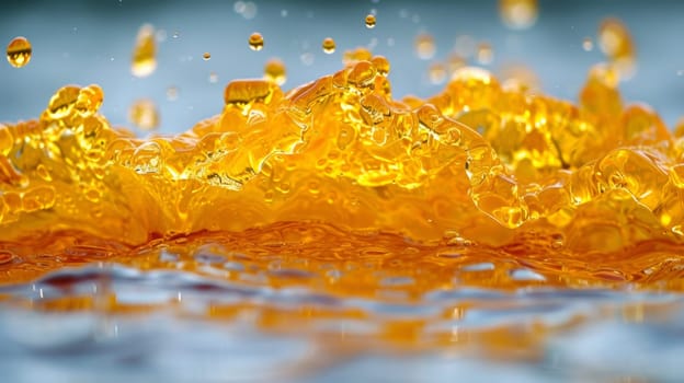 A close up of a liquid that is being poured into the water