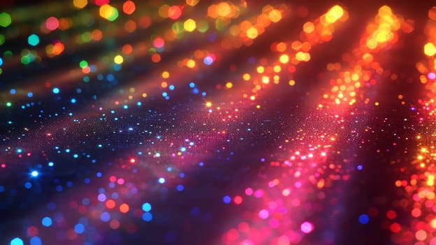 A close up of a bunch of colorful lights on top