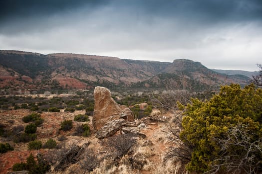 Cloudy Day at Palo Duro Canyon State Park, Texas