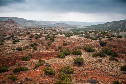 Cloudy Day at Palo Duro Canyon State Park, Texas