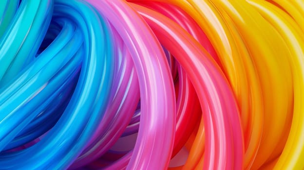 A close up of a bunch of colorful rubber bands