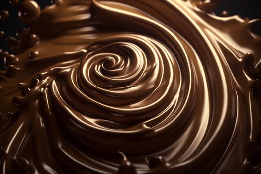 Hot dark chocolate. Cooking candy. Generate Ai