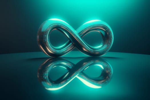 Infinity symbol 3d. Modern art creative. Generate Ai