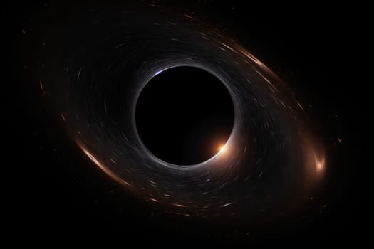 Space black hole. Star planet galaxy. Generate Ai