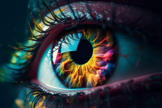 Art fantasy eye color. Creativity artwork. Generate Ai