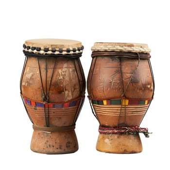 Wooden bongos traditional percussion instrument ai generated image