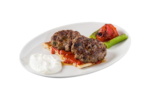 Turkish traditional kofte. Spicy meatballs Kebab or Kebap.