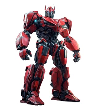 the red transformers robot with alpha channel in 3k