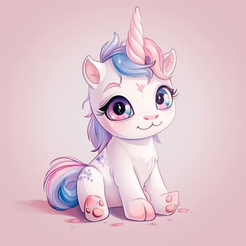 The cute and magic cat unicorn