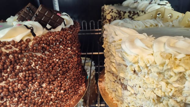 biscuit cream round cake, sweet dessert food. High quality photo