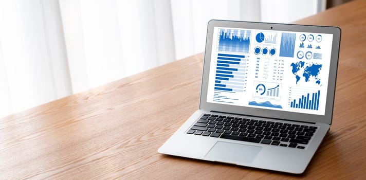 Business data dashboard provide modish business intelligence analytic for marketing strategy planning