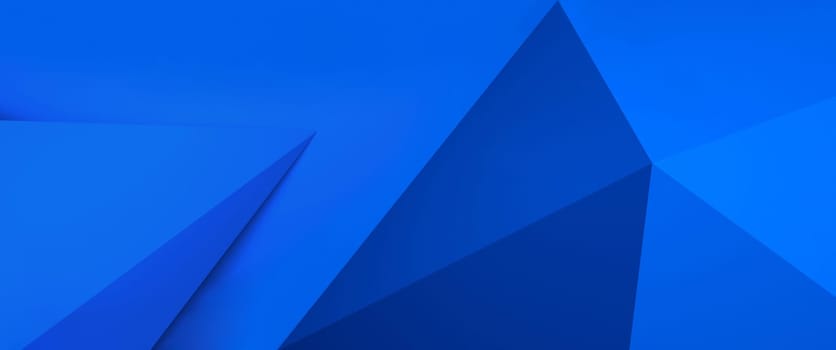 Abstract blue background with triangles. 3D rendering.