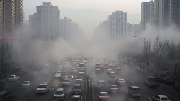 combustion fumes coming out of car exhaust pipe, exhaust fumes come out of the car on the road.