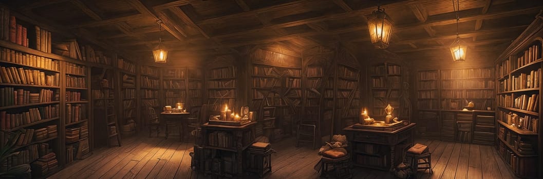 Step into the Enchanted Bookshop Nestled in a magical alley, its shelves hold antique books in candlelight Shadows dance on ancient tomes. Discover the wonders. Generative AI