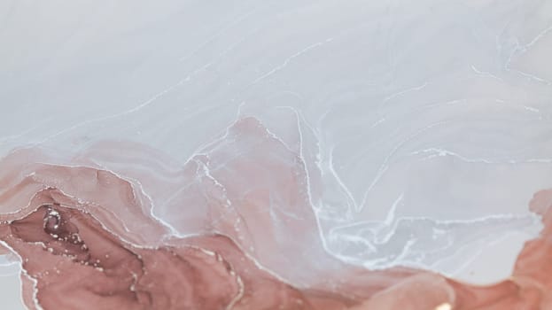 Luxury abstract fluid art painting in alcohol ink technique paints.Tender and dreamy design.