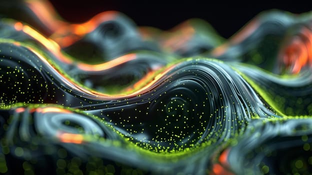 A close up of a digital image that looks like waves